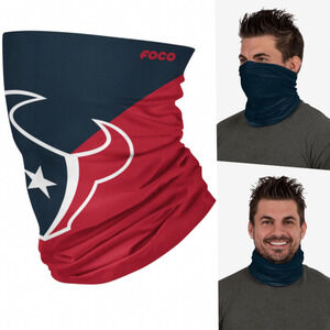 NFL Houston Texans Big Logo Gaiter Scarf - Multi-Use Face Mask Bandana - NWT